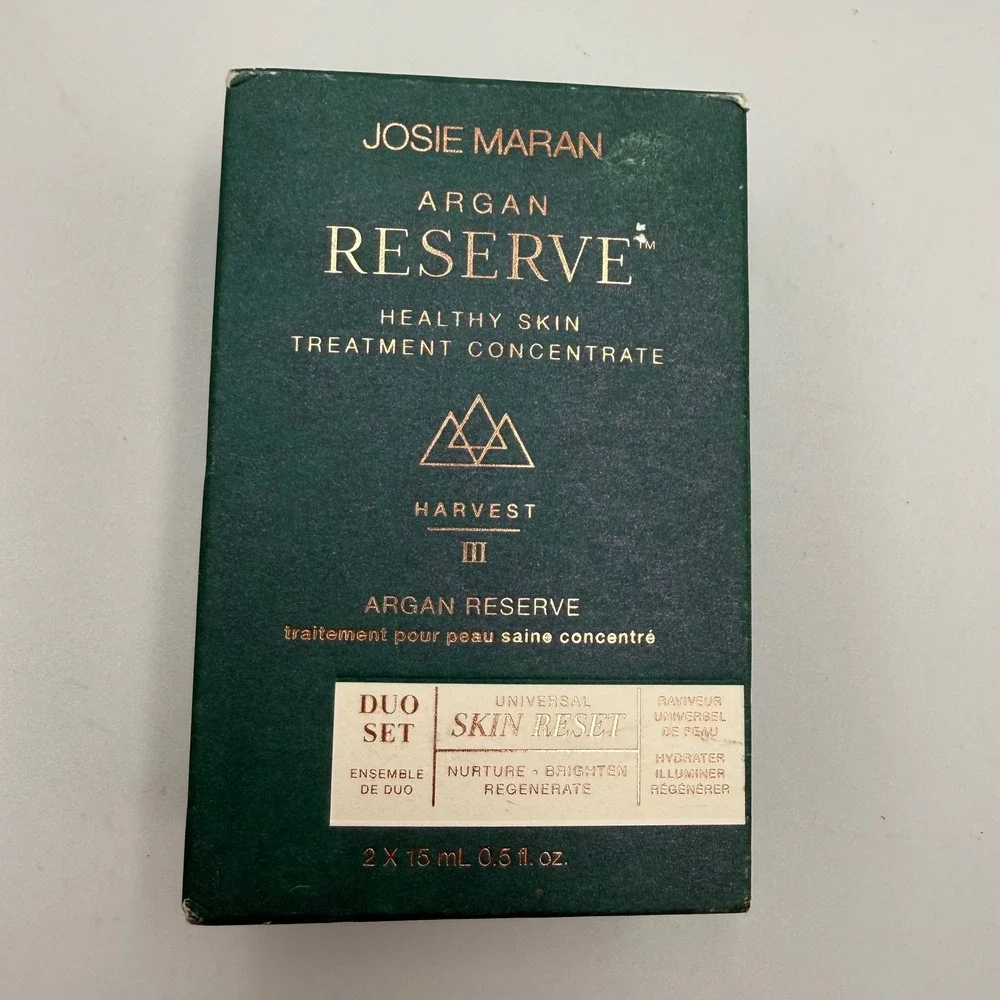 Josie Maran Argan‎ Reserve Duo 1oz Gold Healthy Skin Treatment Concentrate Oil